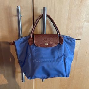 Longchamp small blue Le Pliage handbag